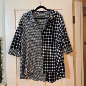 Women’s Habitat Monochrome Checkered Shirt L